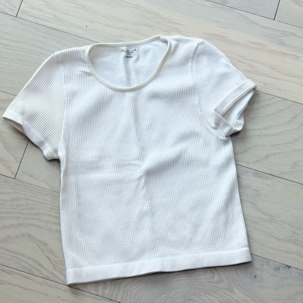 Urban Outfitters Cream Ribbed Tee XS